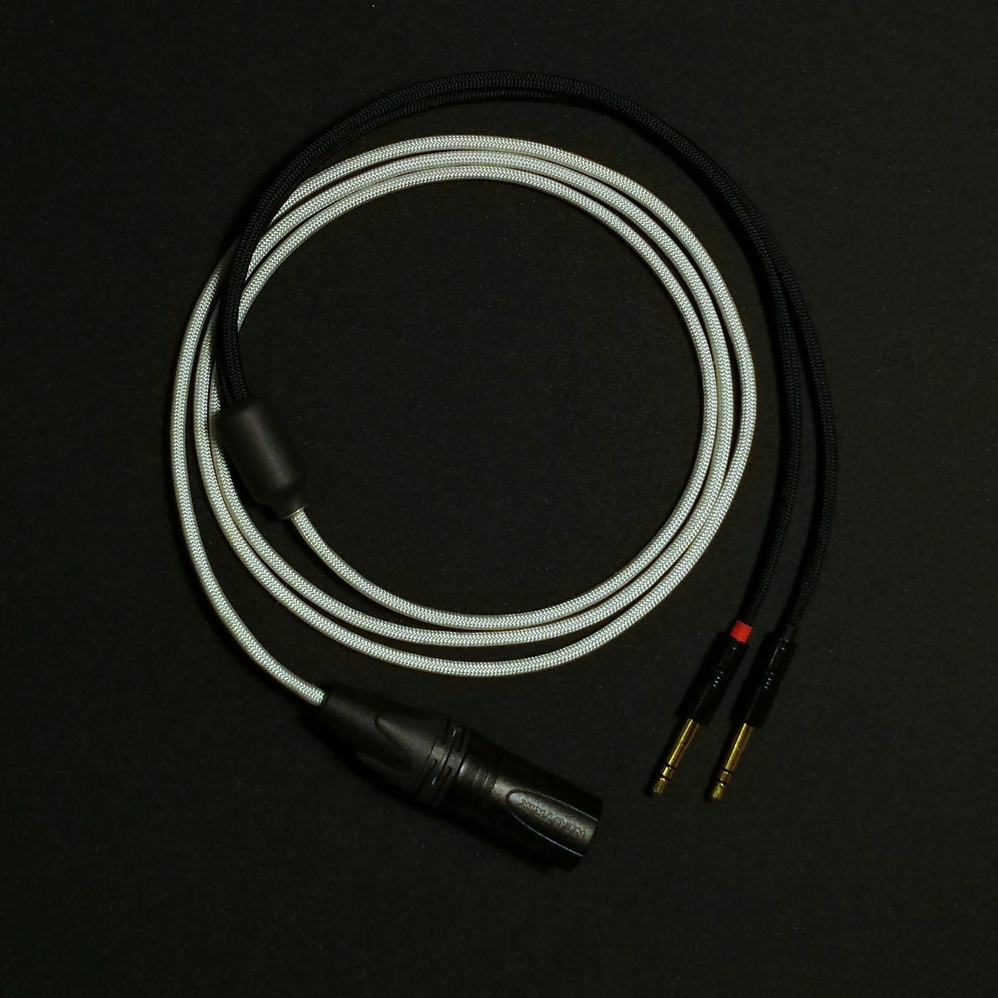 Dual 3.5mm (Extended) - Headphone Cable - Silver - Authentic Lite