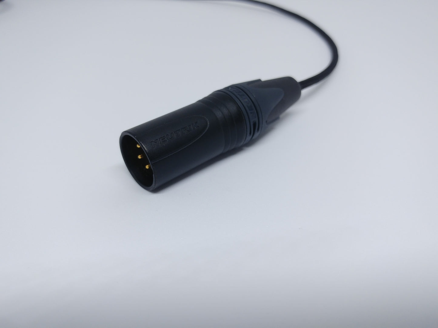 Dual 4 Pin Mini XLR Custom Headphone Cable | Black | Elemental