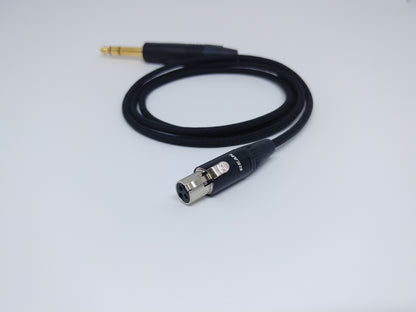 4 Pin Mini XLR Custom Headphone Cable | Black | Elemental