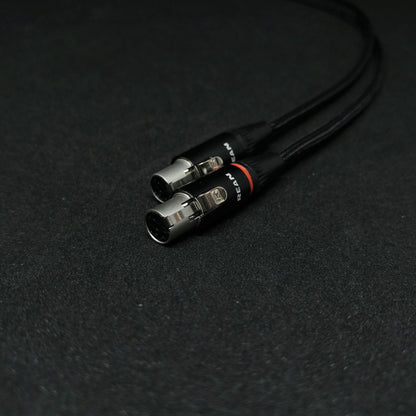 Dual 4 Pin Mini XLR Custom Headphone Cable | Black | Air+