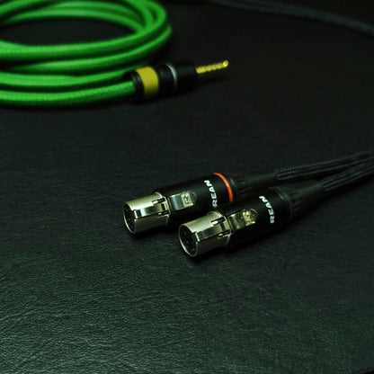 Dual 4 Pin Mini XLR Custom Headphone Cable | Green | Air+