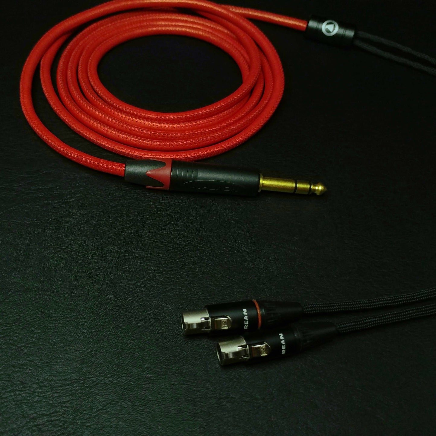 Dual 4 Pin Mini XLR Custom Headphone Cable | Red | Air+